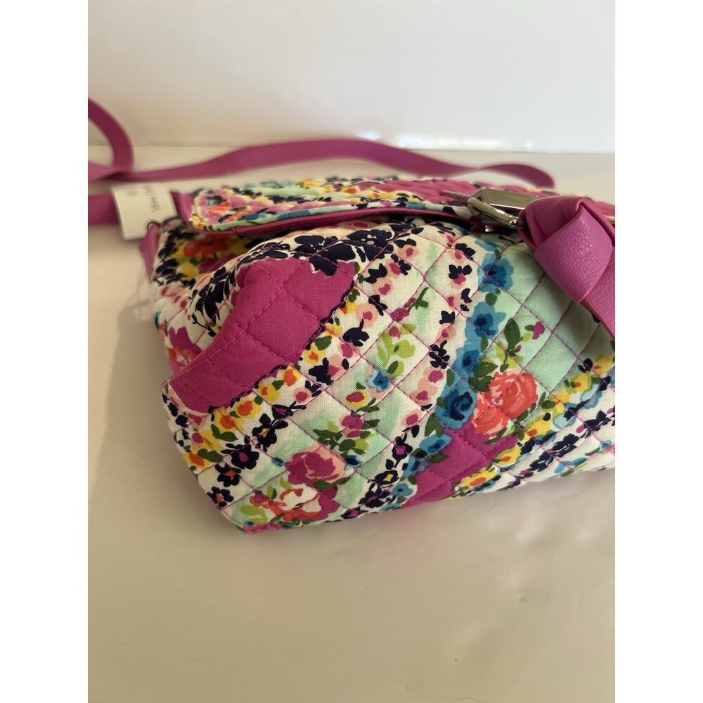 NWT Vera Bradley Carson Crossbody Bag Wildflower Paisley Flap Purse Floral - Picture 5 of 13